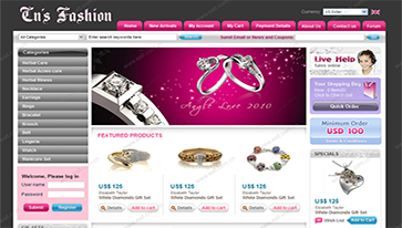 Website Cnsfashion Online Shopping Responsive design