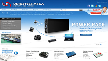 Website Uniqstyle mega  Batteries Responsive design 